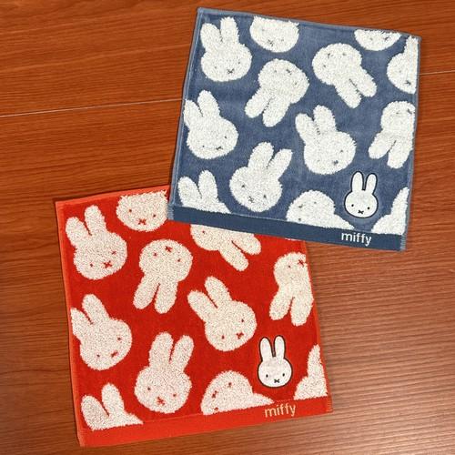 MIFFY/ミッフィー パイルハンカチ DBM-3349-50 /オレンジ 赤橙 グレー ブルーグレ...