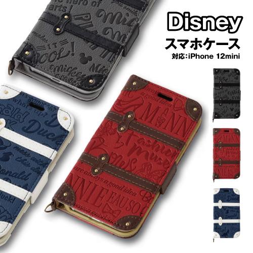 送料無料 ディズニー iPhone12mini対応フリップケース トランクケース i12m-D01-...
