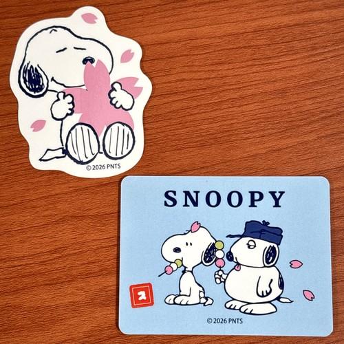 ピーナッツ/スヌーピー ステッカー さくらさく SPC-1456-7 /スヌーピー オラフ