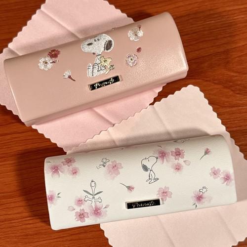 送料無料 ピーナッツ/スヌーピー メガネケース／ふんわりさくらシリーズ SPCQ-679-80 / ...