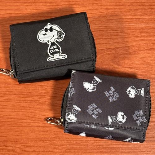 送料無料 ピーナッツ/スヌーピー 三つ折り財布／モノトーン ジョー・クール SPIK-451-2 /...