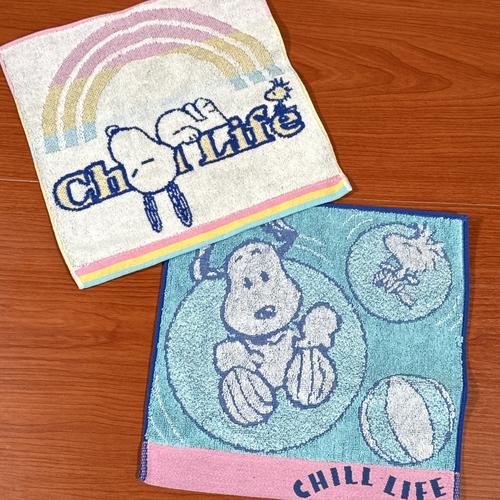 ピーナッツ/スヌーピー ミニタオル チルライフ SPMS-149-50 /レインボー 浮き輪 ハンド...
