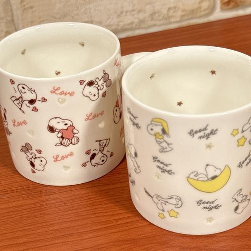 ピーナッツ/スヌーピー 透かしマグ SPQQ-045-6 / ハート スター