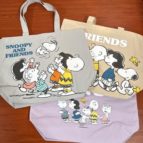 送料無料 ピーナッツ/スヌーピー トートバッグ スヌーピー&amp;フレンズ SPZ-4230-2 /グレー...