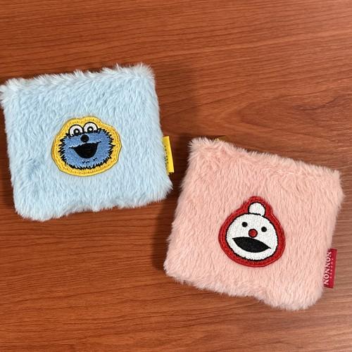 パペットスンスン ファーポーチ SUN-023-4 / スンスン ノンノン フラットミニポーチ ふわ...