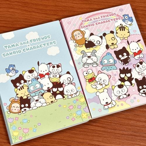 タマ&amp;フレンズ×サンリオキャラクターズ パタパタメモ TFSR-027-8 /ブルー ピンク