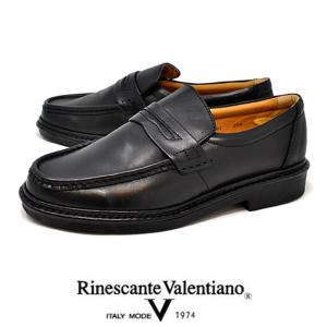 メンズ ビジネスシューズ 3101 幅広 4E 日本製 革靴 紳士靴 黒 ブラック ローファー Rinescante Valentiano｜rio-footwear