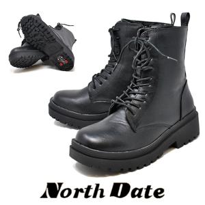 NORTH DATE（ノースデイト） レディース ブーツ 防水 防滑 防寒 サイド