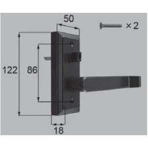 LIXIL 98AAB1362 新日軽エクステリア部品 車庫用門 引戸 引戸用錠関連部品：ND 型錠...
