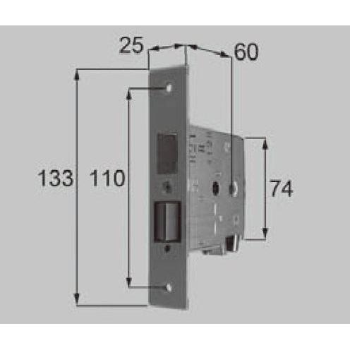 LIXIL：C8DL296P3：新日軽エクステリア部品　クレセント<錠類・ハンドル・シリンダー>　主...