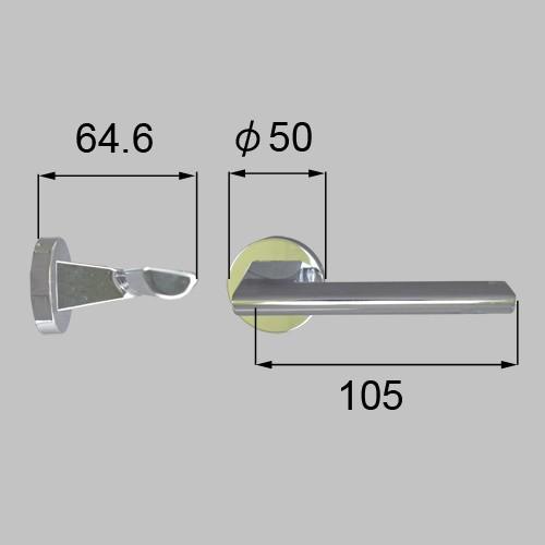 【トステム】スタイルＦタイプ把手（空錠） MZTZTFS52 LIXIL リクシル