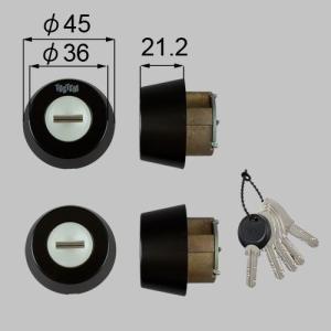 ドア錠セット（ＭＩＷＡ ＤＮシリンダー）　LIXIL TOSTEM(トステム) Z-1A3-DHYD ブラック