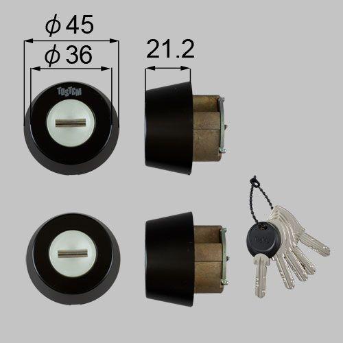 ドア錠セット（ＭＩＷＡ ＤＮシリンダー）　LIXIL TOSTEM(トステム) Z-1A3-DHYD...