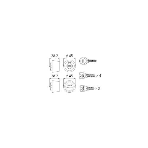 LIXIL・ [Z-1A5-DDTW]トステム ＤＮシリンダーＣ．Ｃ．１６．５ 玄関ドア部品