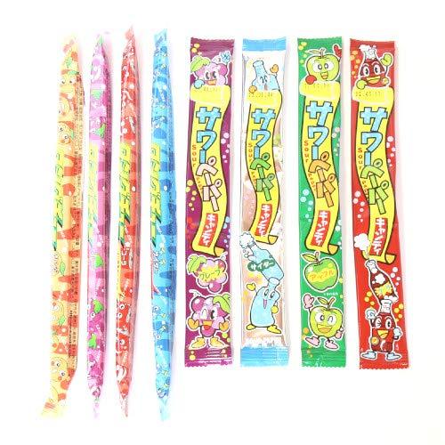 やおきん 駄菓子のソフトキャンディ(ロングチューとサワーペーパー)セット (計32コ)