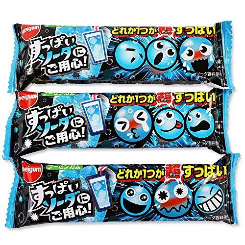 すっぱいソーダにご用心！ (20個入) 駄菓子 お菓子 おかし ガム 景品 明治チューインガム　超す...