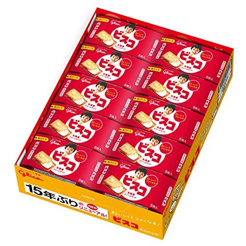 ビスコミニパック クリームサンド 5枚 ×40個 江崎グリコ 運動会 遠足 おやつ ビスコ 詰め合わ...