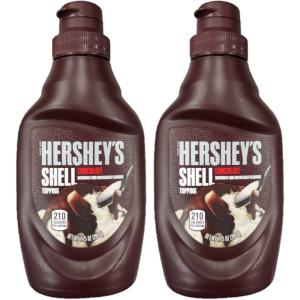 【まとめ買い】ハーシー シェルトッピングチョコレート 205g × 2個（冷たいアイスクリームや果物等にかけると、パリパリに固まるチョコレートです）