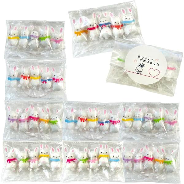 【りおりおギフト】 うさぎ チョコレートボール プチギフト 10袋 セット お菓子 御菓子 退職 転...