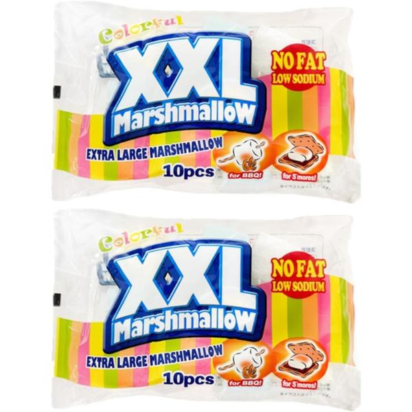 XXL マシュマロ カラフル 2袋 マシュマロ 焼きマシュマロ MARSHMALLOW 串 BIG ...