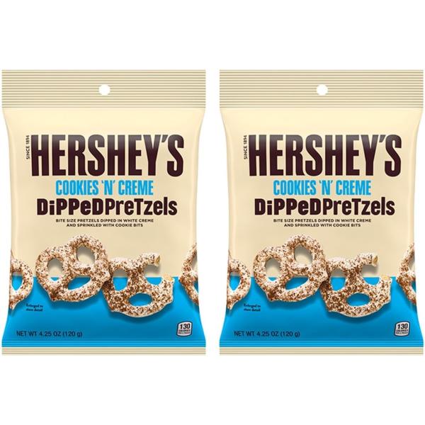 ハーシー ディップドプレッツェル クッキー＆クリーム 2袋 HERSHEYS プレッツェル 焼き菓子...