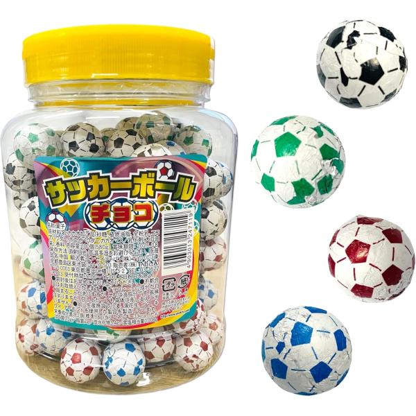 やおきん サッカーボールチョコ 【 １００個 】 ポット付き