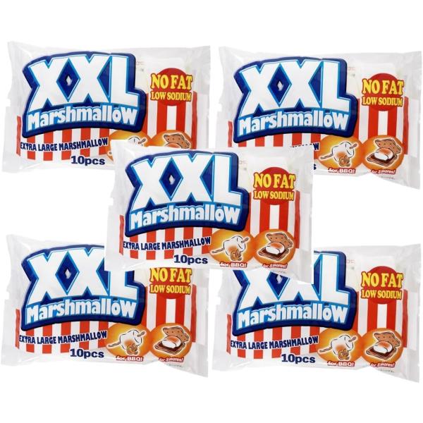 XXL マシュマロ 5袋  マシュマロ 焼きマシュマロ MARSHMALLOW 串 BIG メガ ビ...