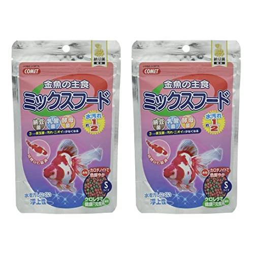 コメット 【2個セット】【色揚げ&amp;クロレラミックス 金魚のえさ】金魚の主食ミックスフード納豆菌200...