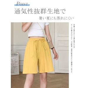 夏 麻風 リネン風 短パン レディース レディ...の詳細画像5