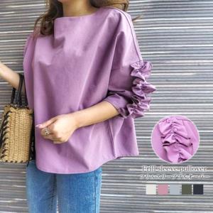 全品ポイントアップ最大倍率29% ブラウス フリル袖ブラウス