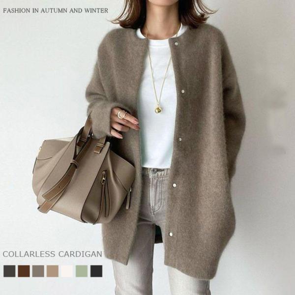 全品Point10倍!最大倍率50% カーディガン レディース 前開きカーディガン 秋冬アウター ロ...
