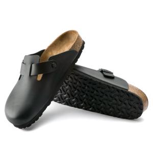 ビルケンシュトック BIRKENSTOCK サンダル メンズ レディース ボストン BOSTON ナチュラルレザー ブラック 60191 レギュラー幅｜ripe