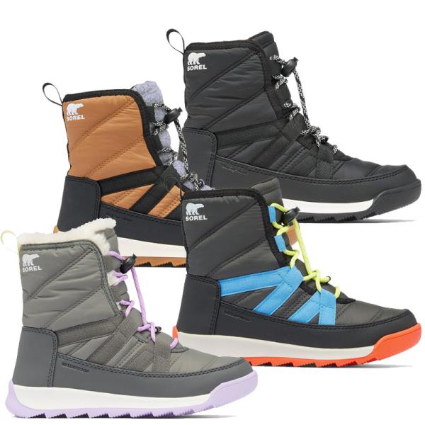 ソレル SOREL スノーブーツ キッズ 子供用 ユースウィットニー2プラスレース ウォータープルー...