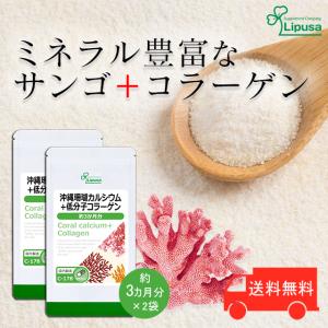 沖縄珊瑚カルシウム＋低分子コラーゲン 約3か月分×2袋 C-178-2 サプリメント 健康の商品画像