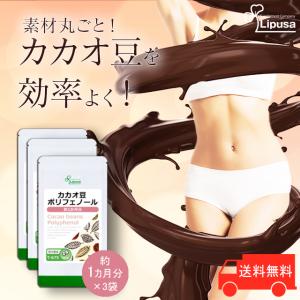 カカオ豆ポリフェノール  約1か月分×3袋 T-675-3 サプリメント