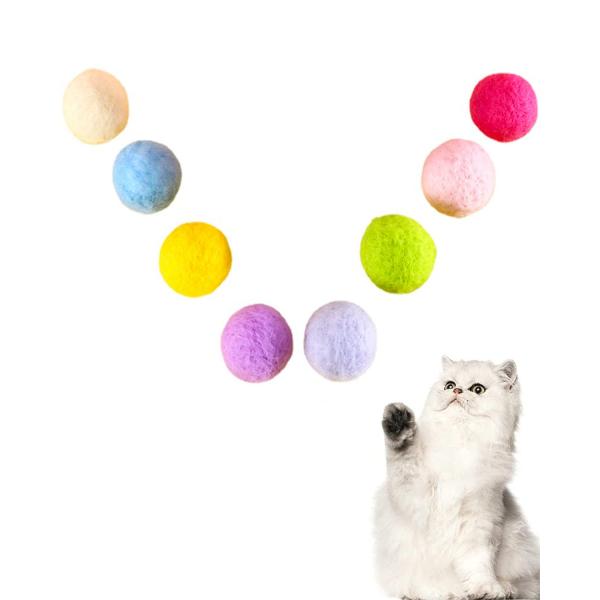 YFFSFDC 猫ポンポンボール 猫おもちゃボール 羊毛フェルト 猫のおもちゃのボール インタラクテ...