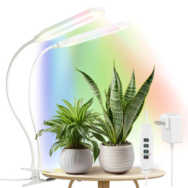 植物育成ライト LED 80W相当 育苗ライト 室内栽培ランプ タイマー機能（4H-8H-12H-1...