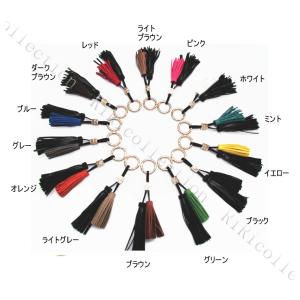 ♪タッセルダブルブラックバックチャームストラップキーホルダータッセルチャームフリンジバックプチギフトプレゼントacs-018