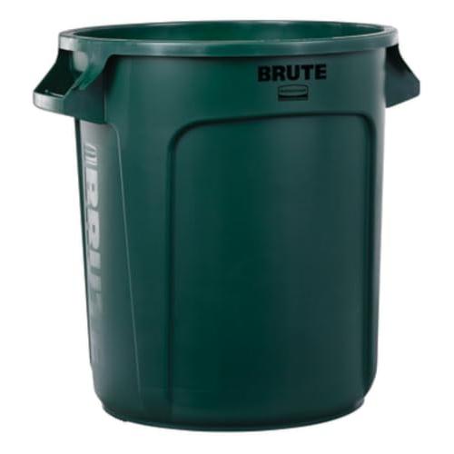 ラバーメイド(Rubbermaid)BRUTE 丸型コンテナ 38L (10ガロン) 緑 フタなし ...