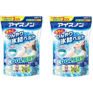 2点 セット アイスノン 首もとひんやり氷結ベルト (カバー1枚+ゲル2コ入)