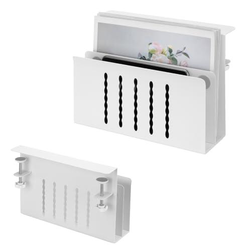 Atutomo デスクサイド 収納ラック クランプ テーブルサイドポケット 二段収納 デスクサイドホ...