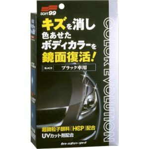 ソフト99(SOFT99) ワックス WAX カラーエボリューション ブラック 自動車塗装面のキズ消し、保護及び艶出し用 保護手袋、専用拭き取り