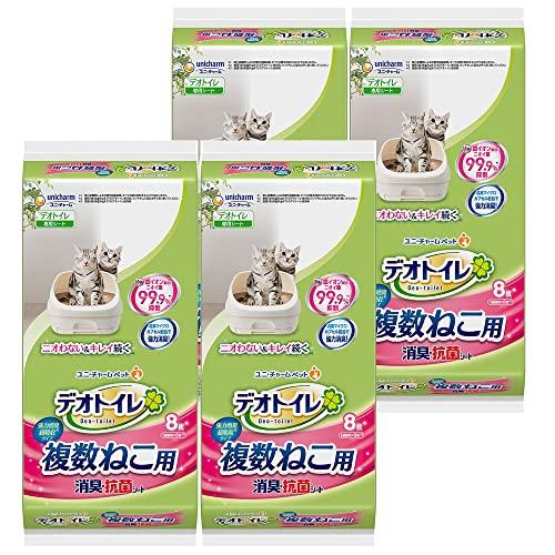 デオトイレ 1週間消臭・抗菌 複数ねこ用シート 8枚入り×4個