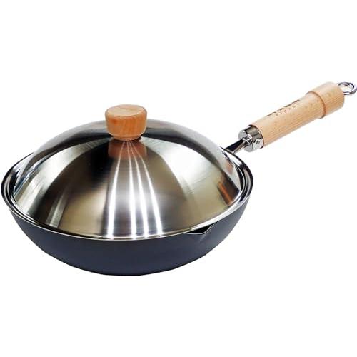 リバーライト 極JAPAN 鉄 フライパン 深型 炒め鍋 蓋付きセット 28cm 窒化鉄 窒化加工 ...