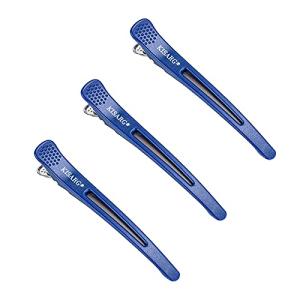 KISARGダッカール ヘアクリップ 美容師カールクリップ 前髪 床屋 業務用クリップ ヘアピンプロ用 ヘアアクセサリー 跡がつかない 滑り止め