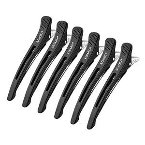 KISARGダッカール ヘアクリップ ヘアピンメンズ 美容師クリップ ダッカールプロ用 前髪クリップ 跡がつかないヘアクリップ 滑り止めダッカー