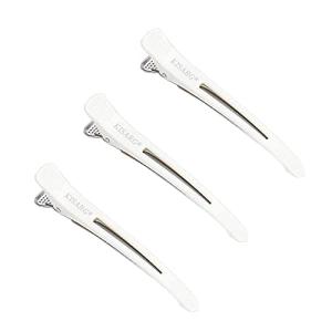 KISARGダッカール ヘアクリップ 美容師カールクリップ 前髪 床屋 業務用クリップ ヘアピンプロ用 ヘアアクセサリー 跡がつかない 滑り止め