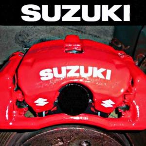 ★激レア★SUZUKI★スズキ★カスタム 耐熱デカール ステッカー ☆ ブレーキキャリパー ドレスアップ ジムニー ソリオ スイフト ハスラー｜ririnoomise