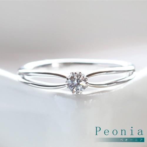 Peonia-ペオーニア- ダイヤモンドリング エンゲージリング ブライダルリング K14 14金 ...