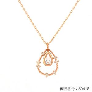 K18 18金 ダイヤモンド ティアードロップネックレス 天然ホワイトトパーズ ネックレス ゴールド レディス GOLD｜risacrystal